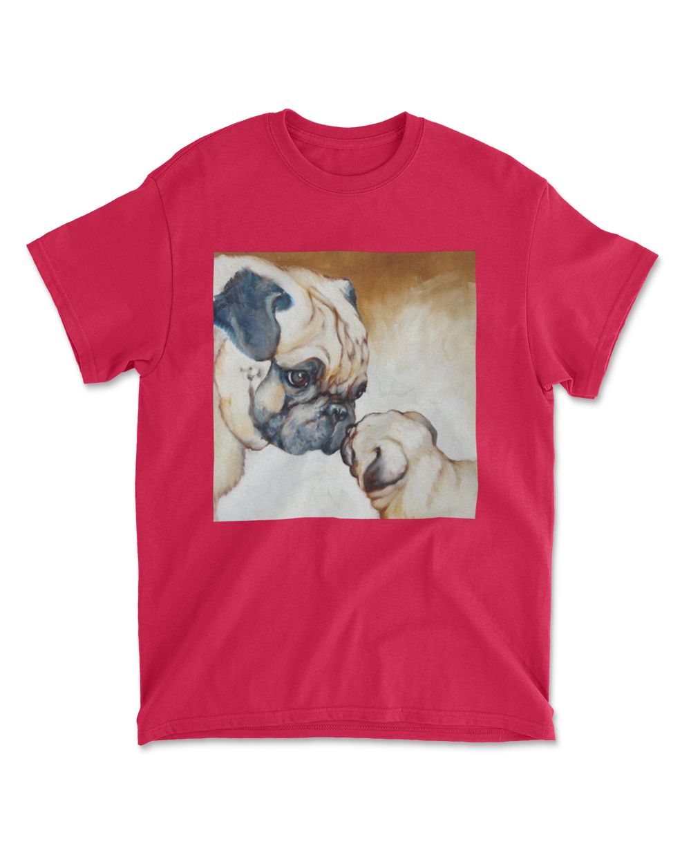 mother and son pug dog