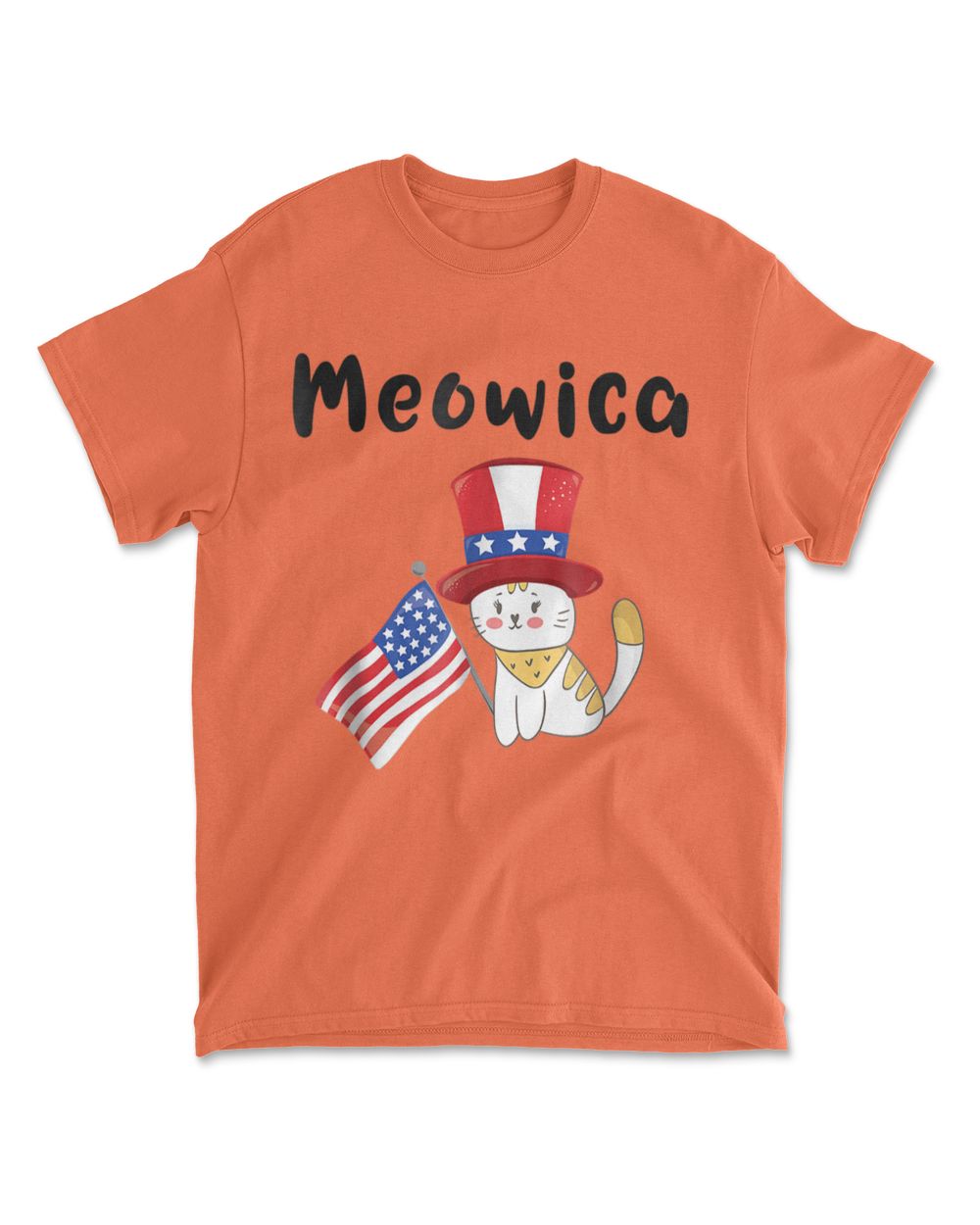 Meowica T-Shirt Cute Adult Kids Teen Fourth of July