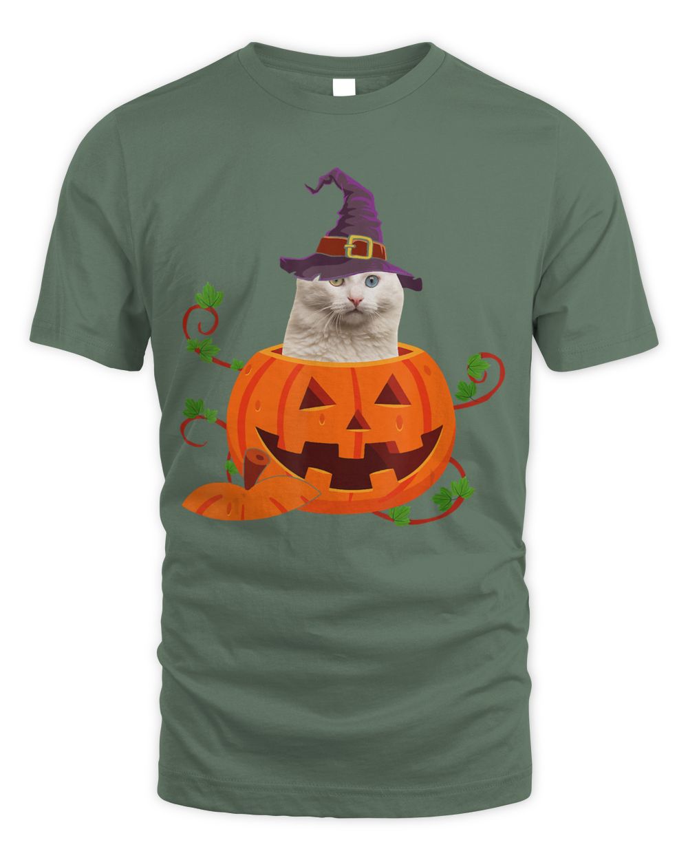 Cat Lover Gifts Funny Turkish Angora Pumpkin Halloween T-Shirt