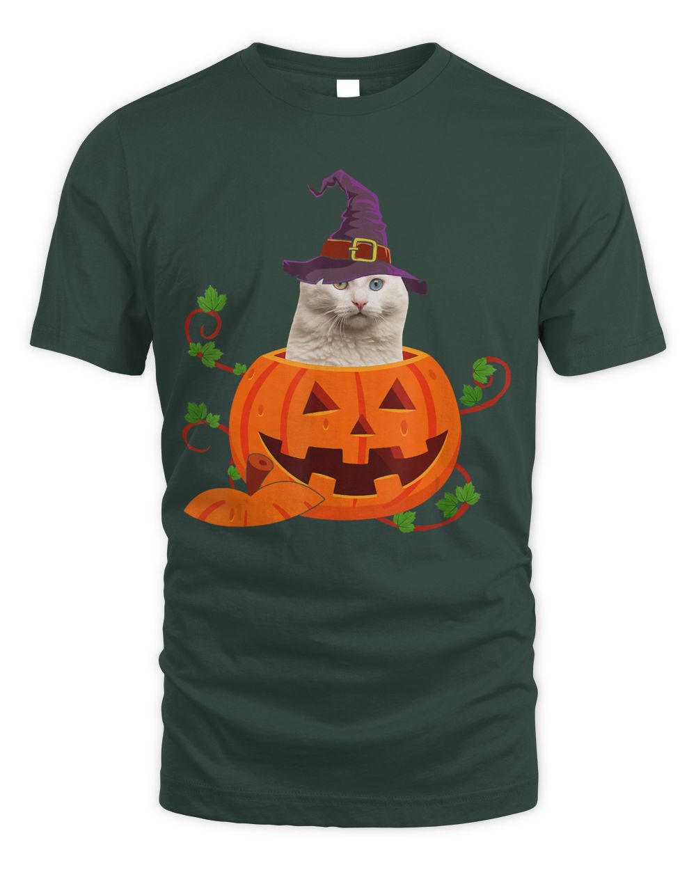 Cat Lover Gifts Funny Turkish Angora Pumpkin Halloween T-Shirt