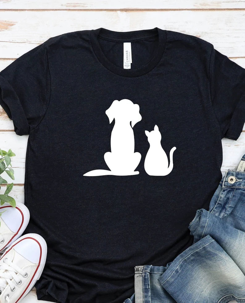 Funny Dog and Cat Shirt: Animal Lover Tee