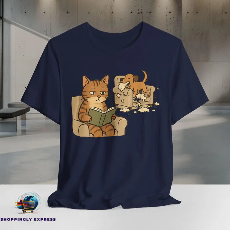 Funny Dog & Cat T-Shirt | Couch Chaos Pet Humor