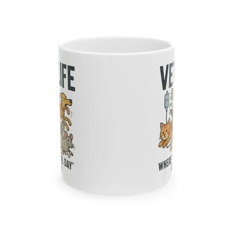 Veterinary Life Ceramic Mug: Funny Animal Lover Coffee Cup