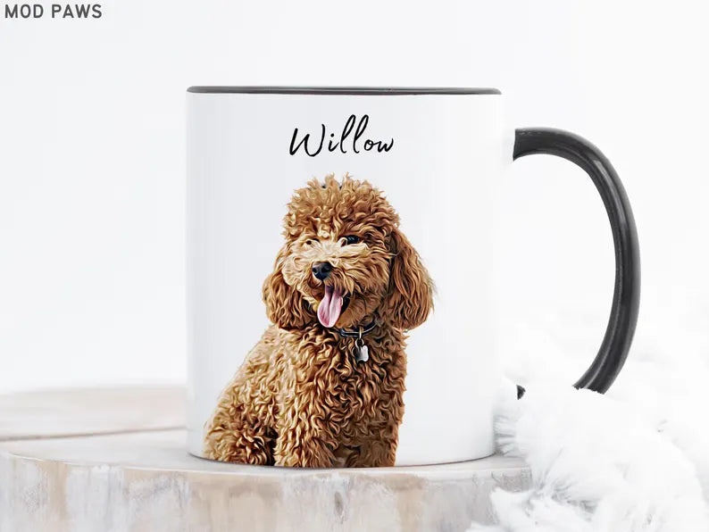 Custom Pet Mug with Photo + Name – Personalized Dog or Cat Coffee Cup, Custom Pet Mugs, Dog Mom Mug, Cat Dad Mug, New Dog Gift Canada