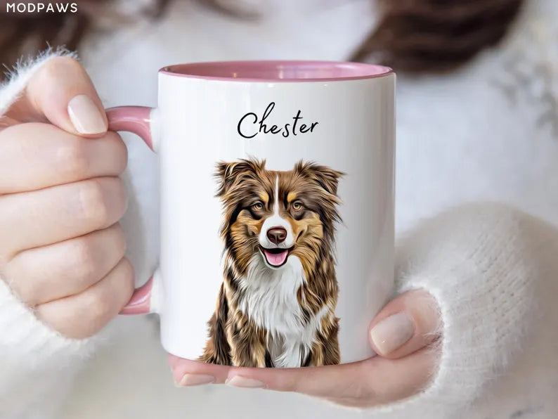 Custom Pet Mug with Photo + Name – Personalized Dog or Cat Coffee Cup, Custom Pet Mugs, Dog Mom Mug, Cat Dad Mug, New Dog Gift Canada