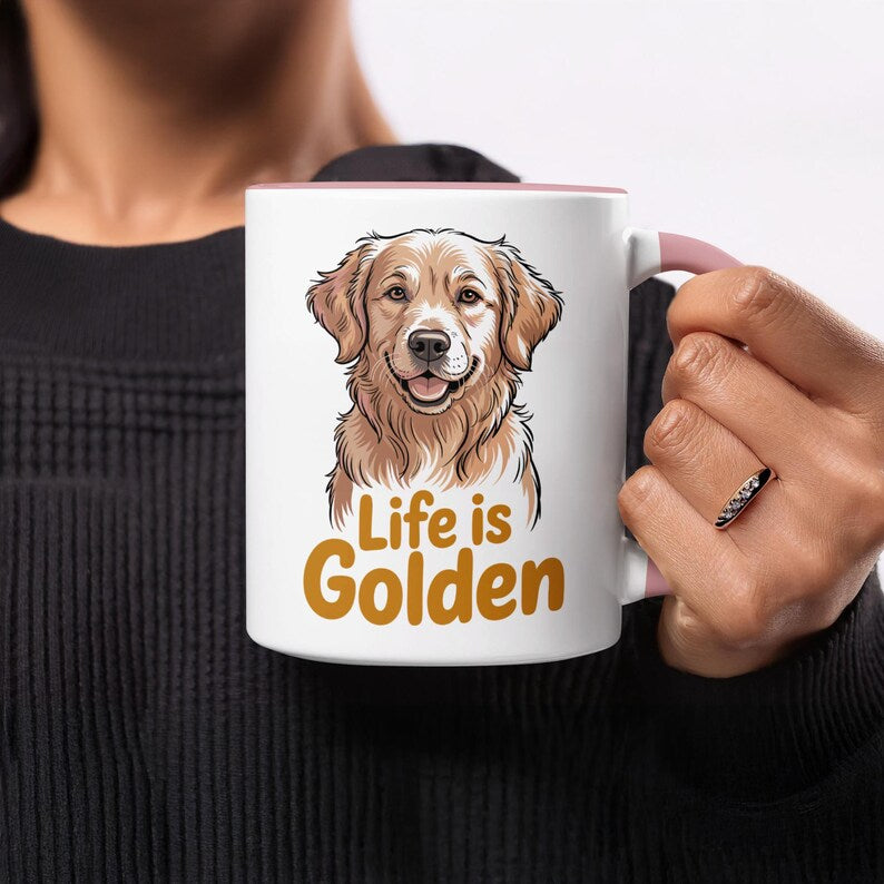 Golden Retriever Mug, Dog Lover Gifts, Life is Golden Mug