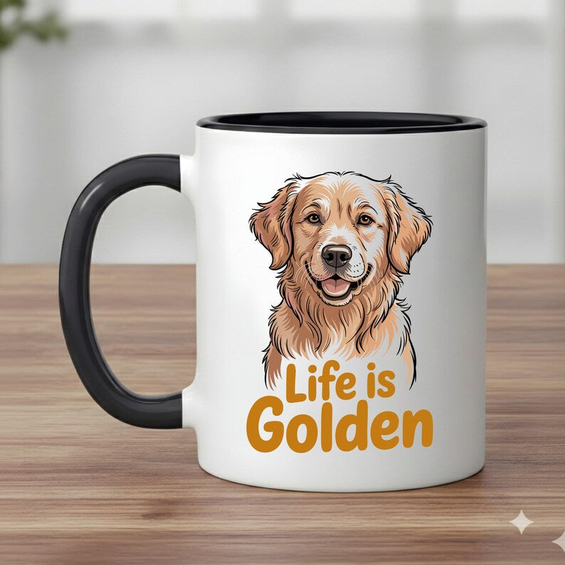 Golden Retriever Mug, Dog Lover Gifts, Life is Golden Mug