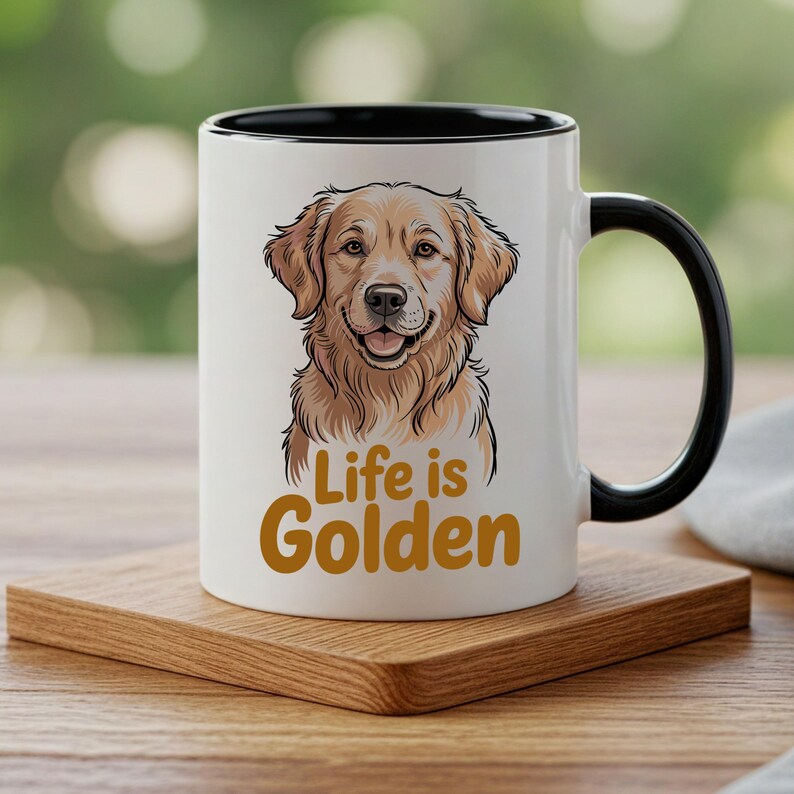 Golden Retriever Mug, Dog Lover Gifts, Life is Golden Mug